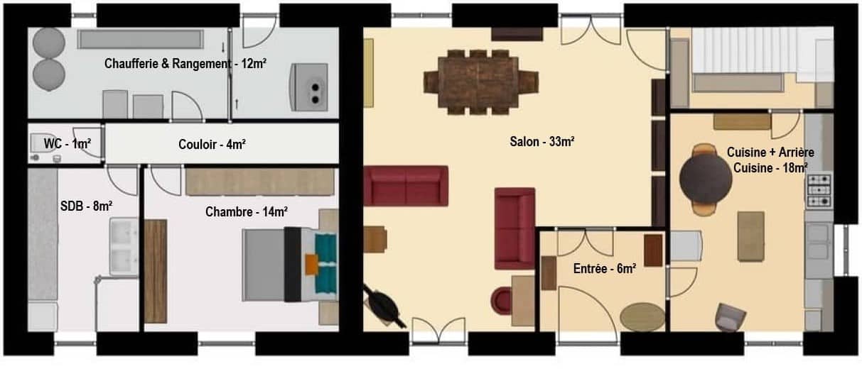 B and B Sarthe plan